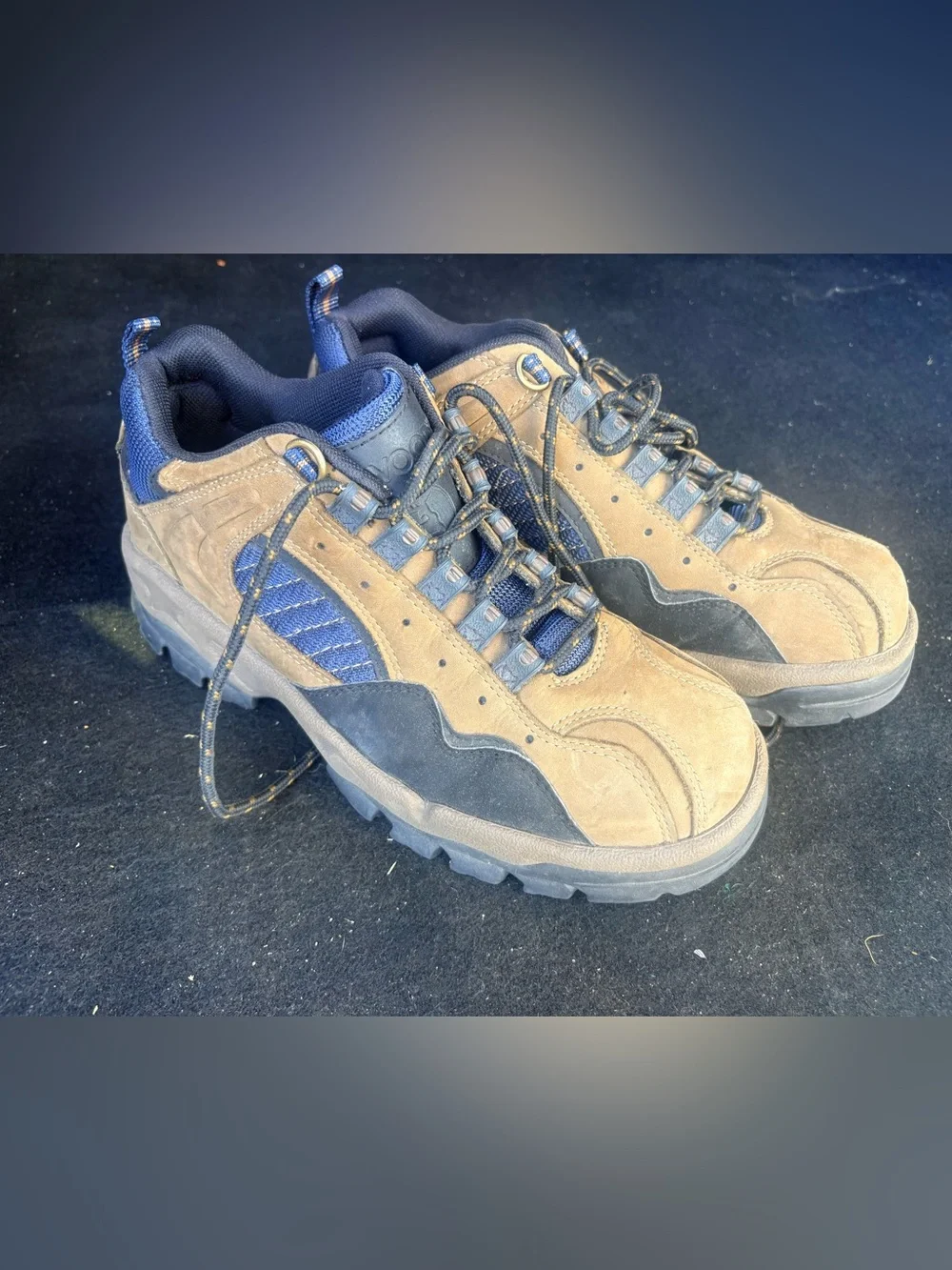 Men's Brown and Navy Trail Hiker Shoes